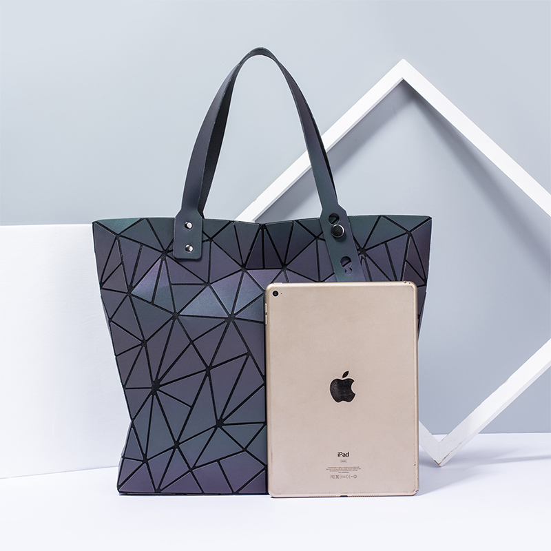 New arrival fashion women's shoulder bag geometric hand bag foldable large capacity bucket bag  