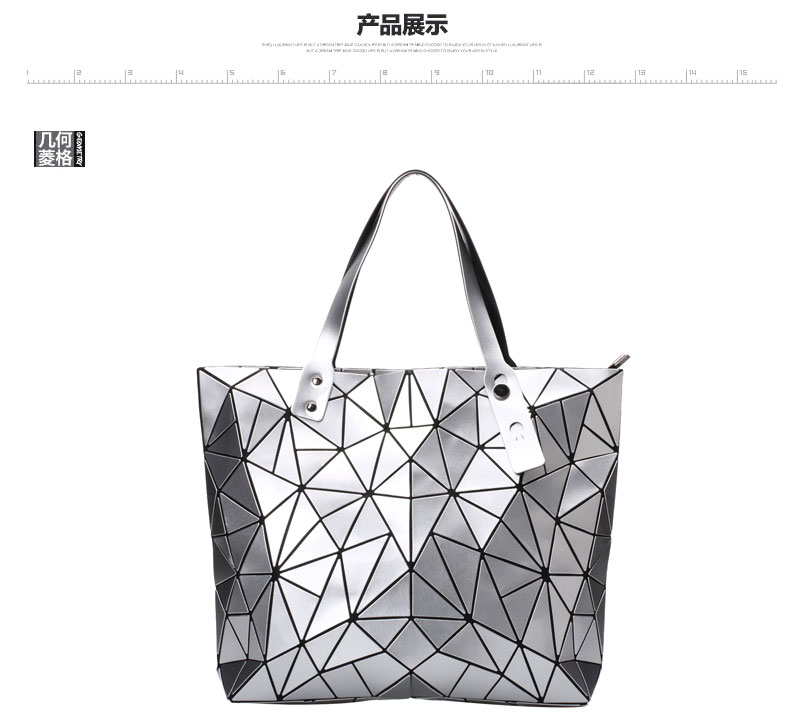 Geometric Holo Purses and Handbags Luminous Reflective Tote Shard Lattice for Women 